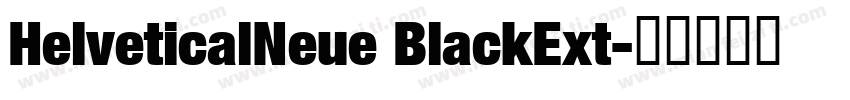 HelveticalNeue BlackExt字体转换